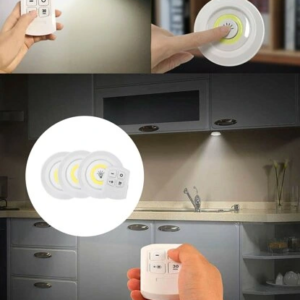 Uzaktan Kumandalı Yapışkanlı 3'lü Led Spot Lamba