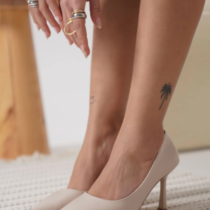 Zelena Kadın Mat Bej Stiletto