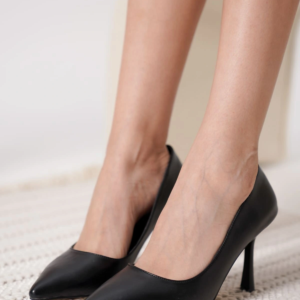 Zelena Kadın Mat Siyah Stiletto