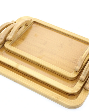 3'lü Bambu Tepsi Model 3