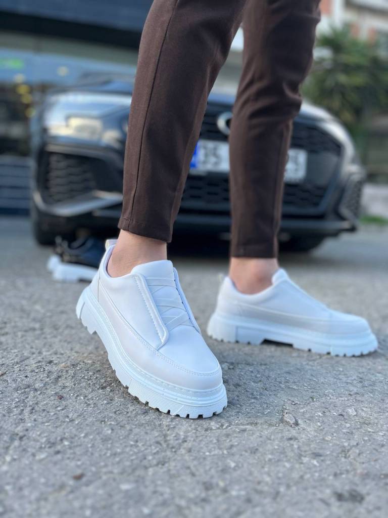 KB-703 Kuback Beyaz Lastikli Günlük Erkek Ayakkabı