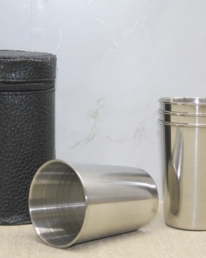 Deri Kılıflı 4'lü Shot Bardak