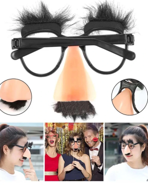 Eğlenceli Kılık Değiştirme Kaş Bıyık Mizah Gözlüğü 9x13 cm