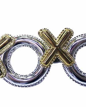 Gümüş Renk Xoxo Yazılı Parti Gözlüğü