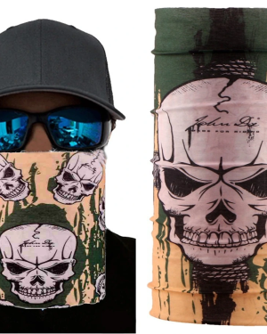 Haki Kuru Kafa Baskılı Buff Bandana 25x48 cm