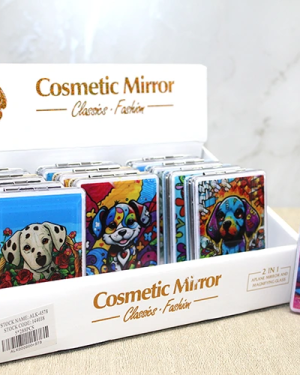 Hareketli Sulu Detaylı Köpek Figürlü El Aynası