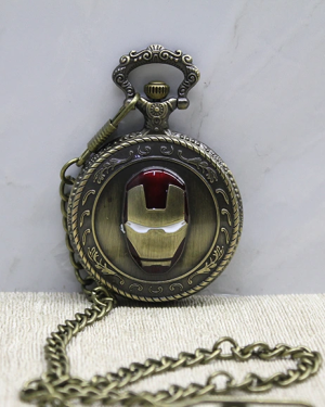 Iron Man Tasarımlı Köstekli Saat