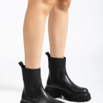 K-815 Siyah Lastikli Yüksek Tabanlı Günlük Kadın Bot