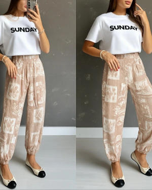 Kadın Desenli Süprem Pantolon