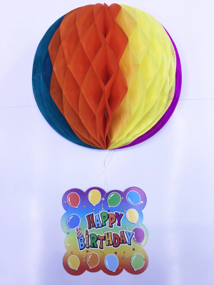 Kağıt Süs Happy Birthday Dekor 55 cm