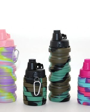 Katlanabilir Portatif Silikon Su Şişesi 500 Ml Model 2