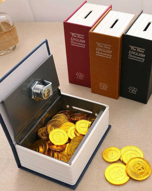 Kitap Şeklinde Mini Boy Kilitli Kasa Kumbara