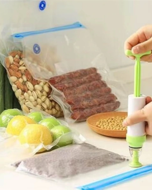 Manuel Vakumlu Gıda Saklama Poşeti ve Pompa Seti