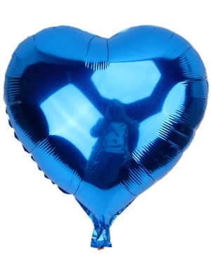 Mavi Kalp Folyo Balon 45 Cm.