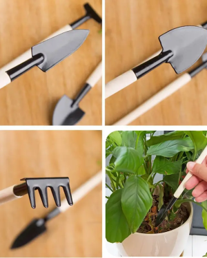 Mini Ahşap Hobi Bahçe Seti 3 Parça