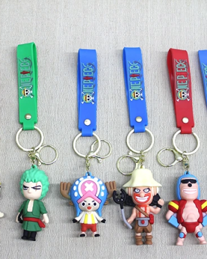 One Piece Karışık Karakterler Silikon Anahtarlık