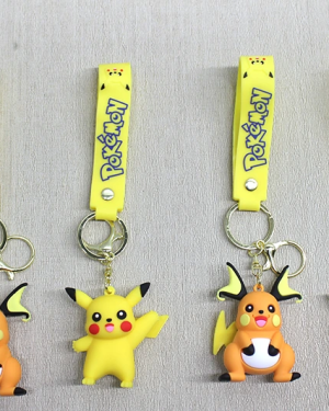 Pikachu Raichu Silikon Anahtarlık