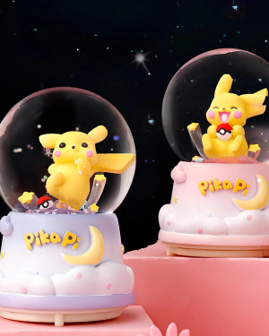 Pokemon İçi Dönmeli Üflemeli Işıklı Müzikli Kar Küresi Büyük Boy