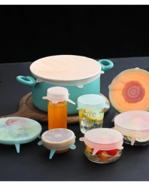 Silikon Yemek Saklama Kapak Seti 6 Adet