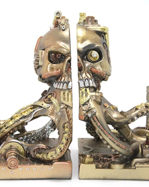 Steampunk Polyester Ahtapot Kitap Stoperi