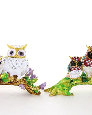 Swarovski Dal Üstünde 2'li Baykuş