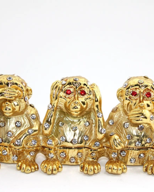 Swarovski Taşlı 3'lü Maymun Seti