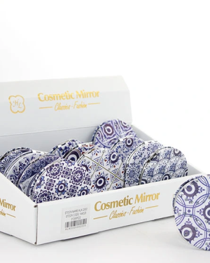 Taşlı Nazar Boncuklu Yuvarlak El Aynası İnce