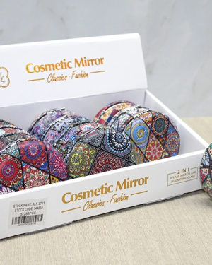 Taşlı Yuvarlak El Aynası Kalın Model 1