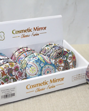 Taşlı Yuvarlak El Aynası Kalın Model 2