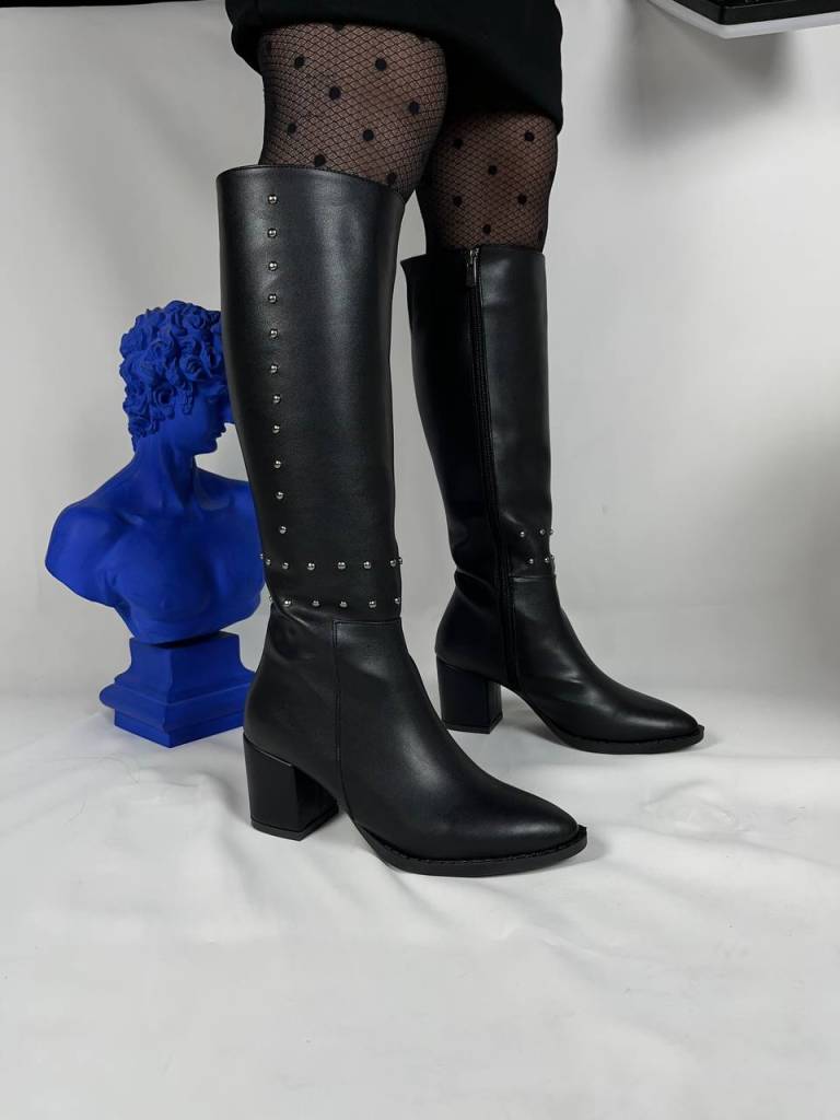 KB-505 Kuback Kömür Cilt Troklu Günlük Kadın Çizme