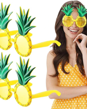 Tropikal Hawaii Ananas Şekilli Parti Gözlüğü