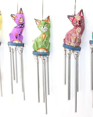 Üstü Ahşap Altı Metal Rüzgar Çanı