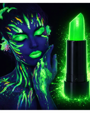 UV Neon Yeşil Ruj – Karanlıkta Parlayan Makyaj Boyası