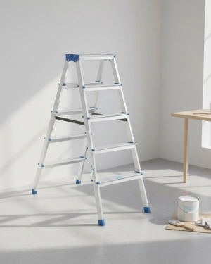 5+5 Çift Basamaklı Alüminyum Metal Merdiven