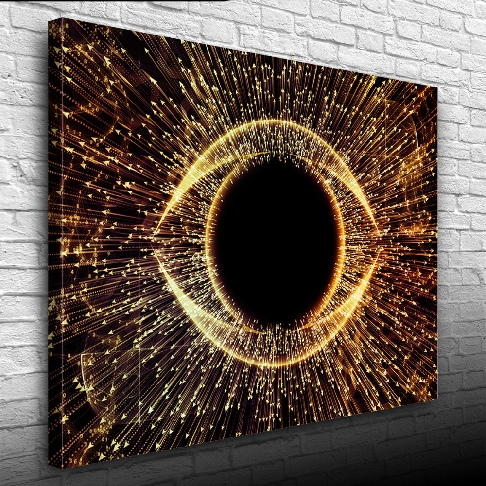 Digital Yanılsama Siyah ve Kahve Tonlarda Kanvas Tablo 50x 70