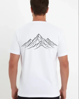 Erkek Nihilist Penguen Özel Tasarım Oversize Bisiklet Yaka Tişört - Beyaz