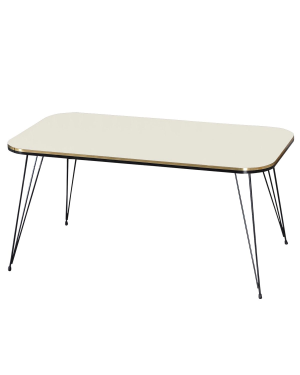 Orta Sehpa Kr Siyah Tel Ayak Çift Altın Krem