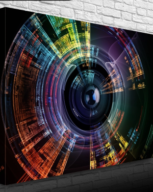 Soyut Fotoğraf Objektifi Koyu renklerde Kanvas Tablo 50 x 70