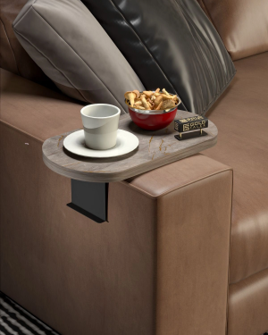 Yan Sehpa Ayarlanabilir Tepsi OVAL Dekoratif Modern Yatay Dikey Koltuk Sehpası GORDİON