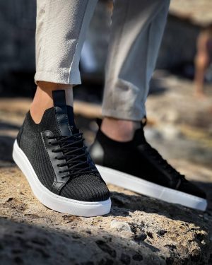 KB-112 Kuback Siyah Triko Bağcıklı Günlük Erkek Ayakkabı